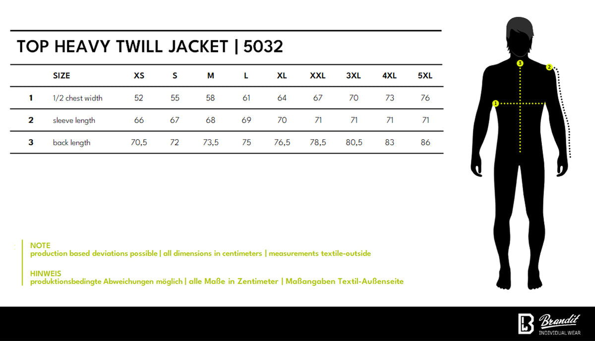 Top Heavy Twill Jacket black/white/grey