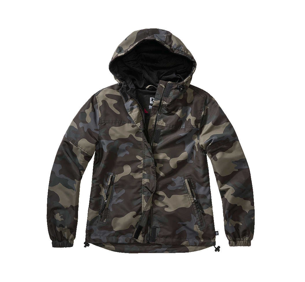 Women Summer Frontzip Windbrea darkcamo