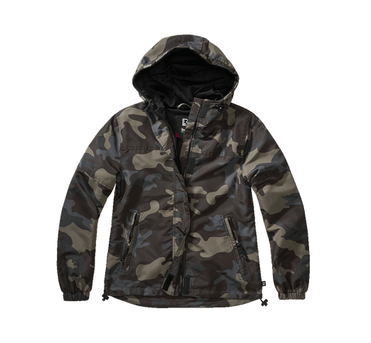 Women Summer Frontzip Windbrea darkcamo