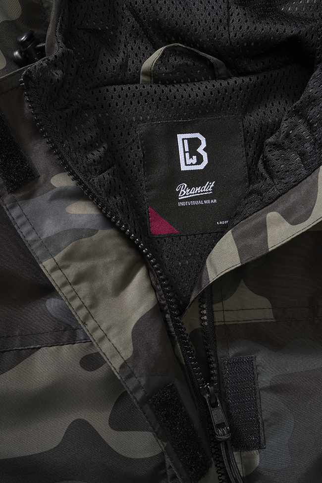 Women Summer Frontzip Windbrea darkcamo
