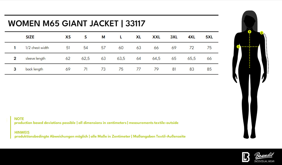 Women M65 Giant Jacket black