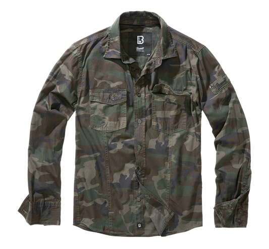 Slim Fit Shirt Long Sleeve woodland