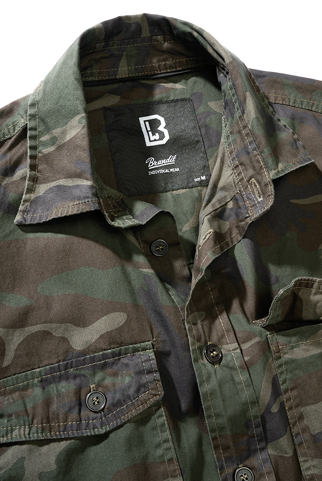 Slim Fit Shirt Long Sleeve woodland