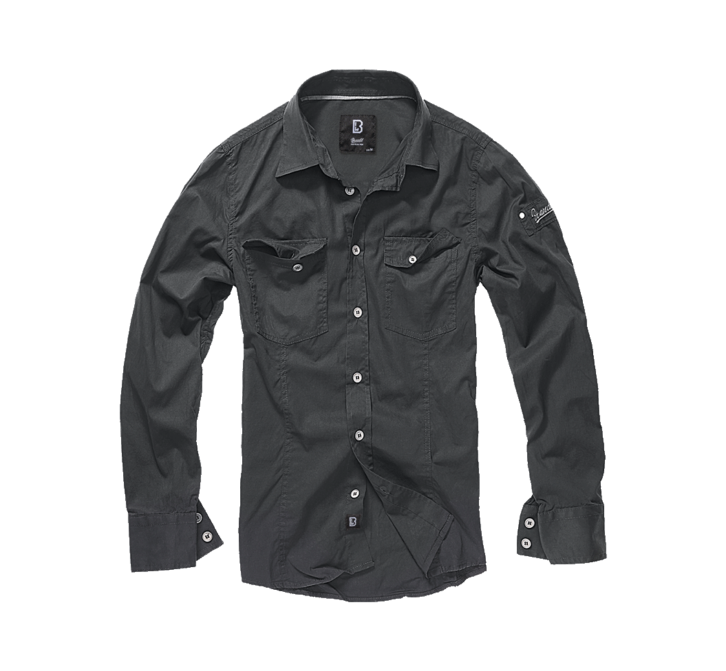 Slim Fit Shirt Long Sleeve black