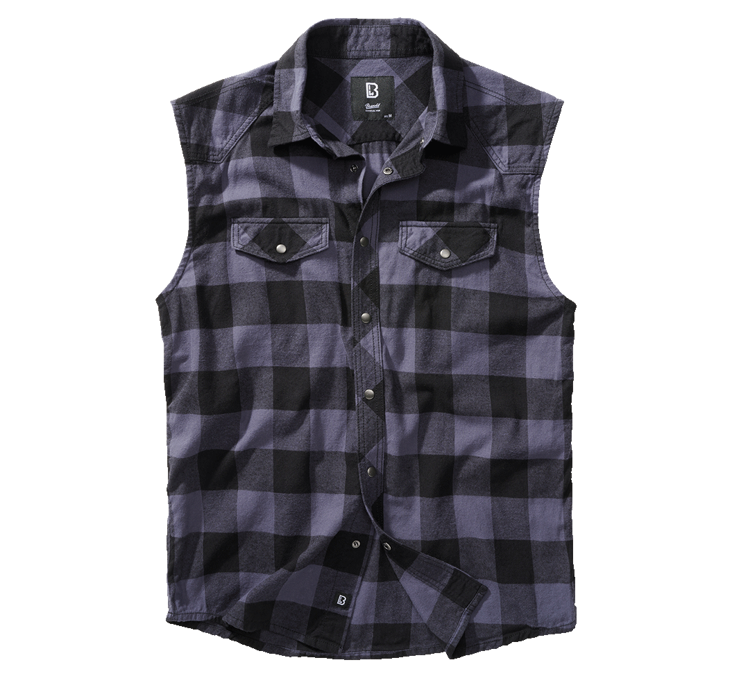 Check Shirt Sleeveless black/grey
