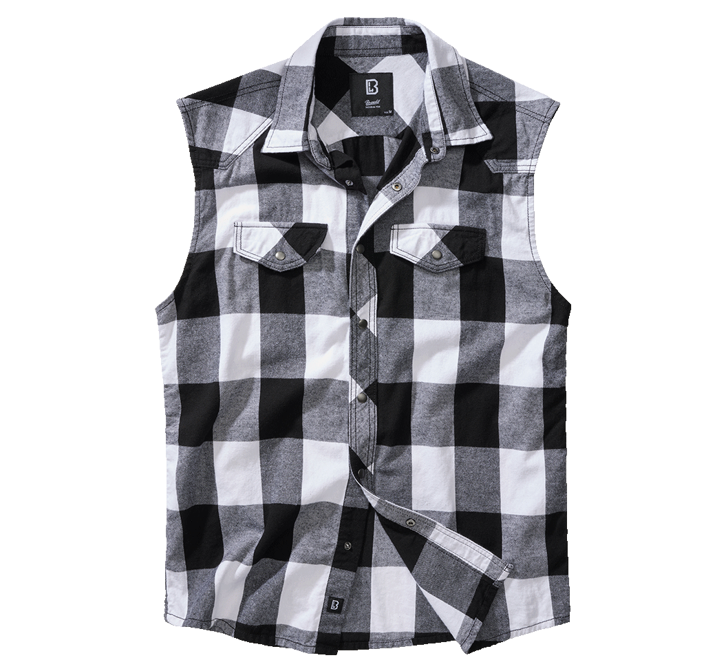 Check Shirt Sleeveless white/black