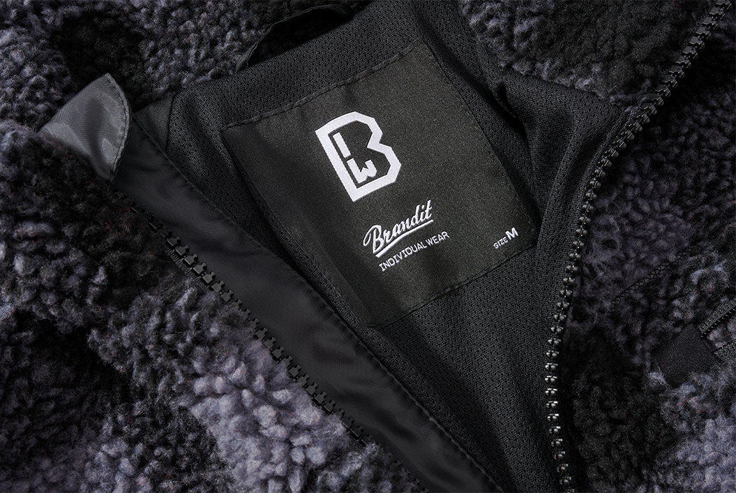 Teddyfleece Jacket black/grey
