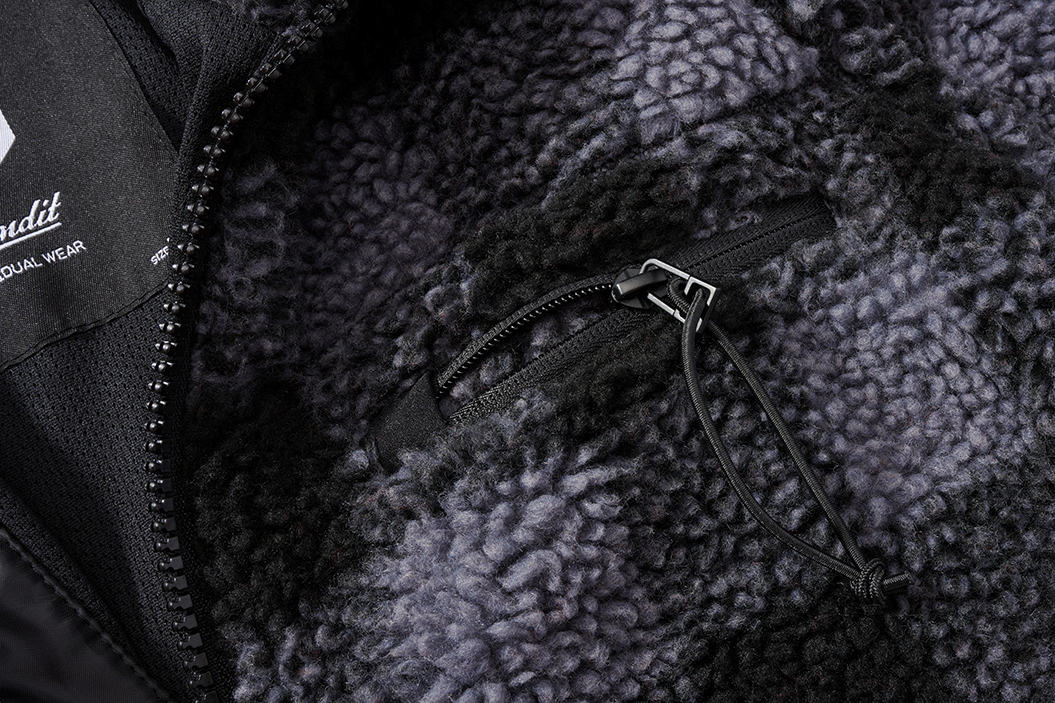 Teddyfleece Jacket black/grey