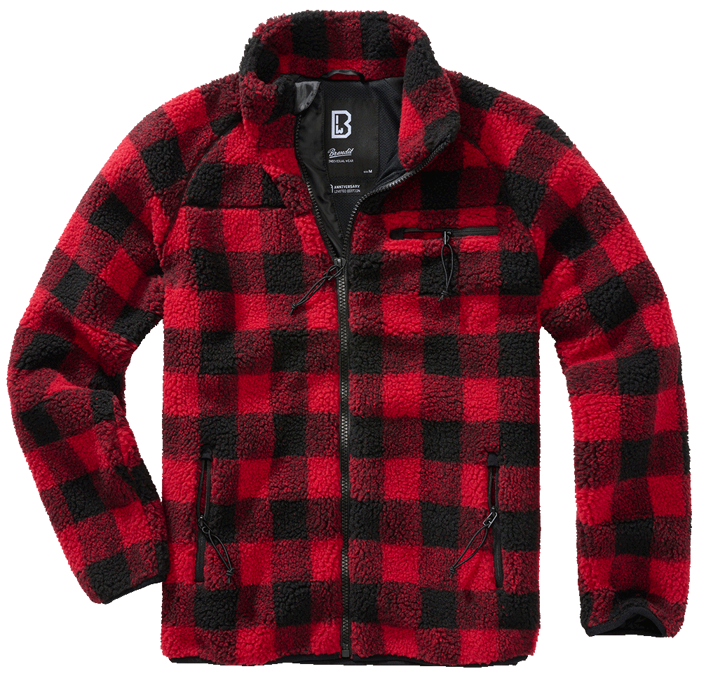 Teddyfleece Jacket red/black