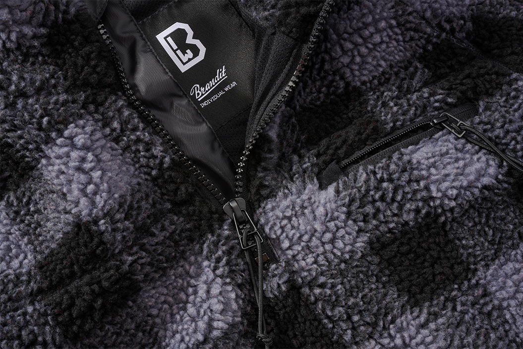 Teddyfleece Troyer black/grey