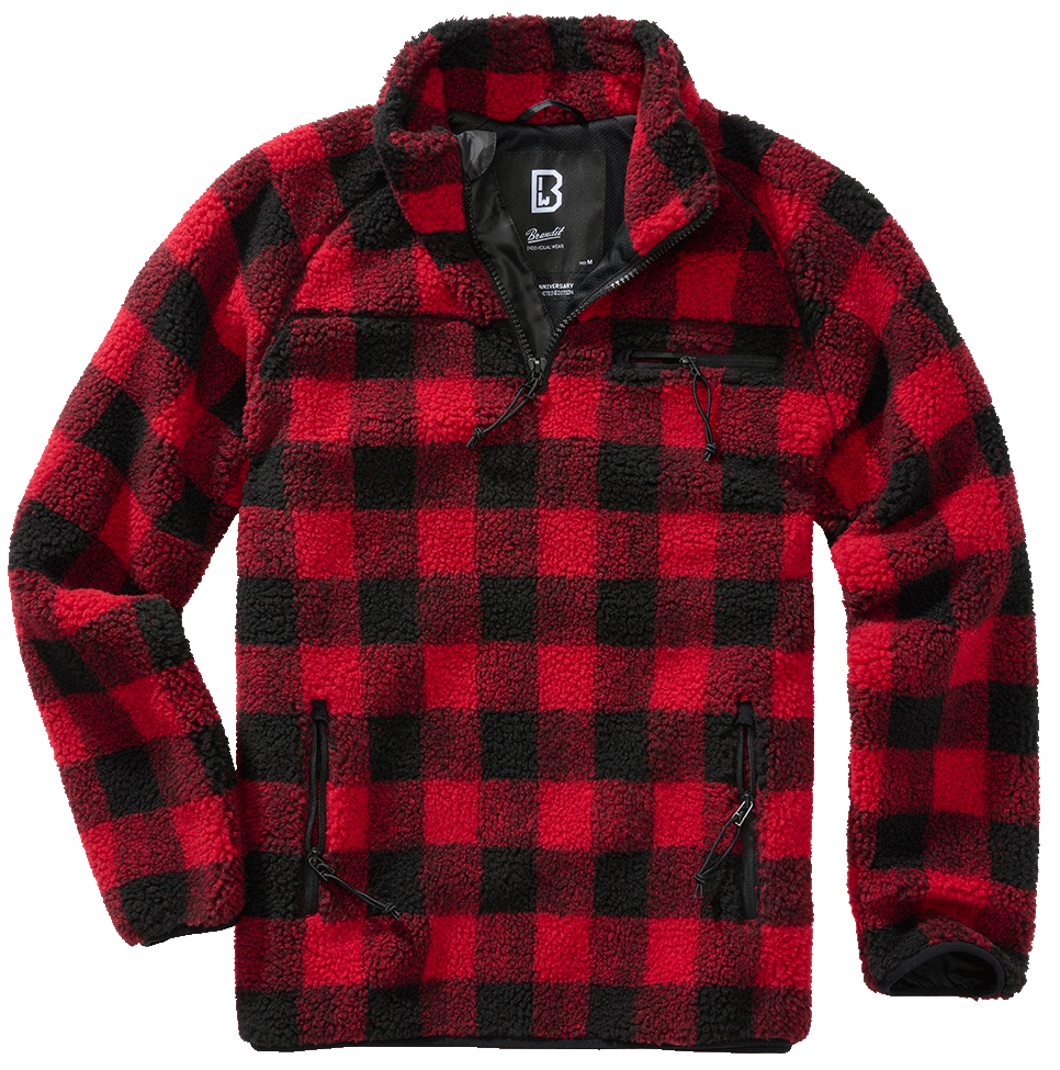 Teddyfleece Troyer red/black