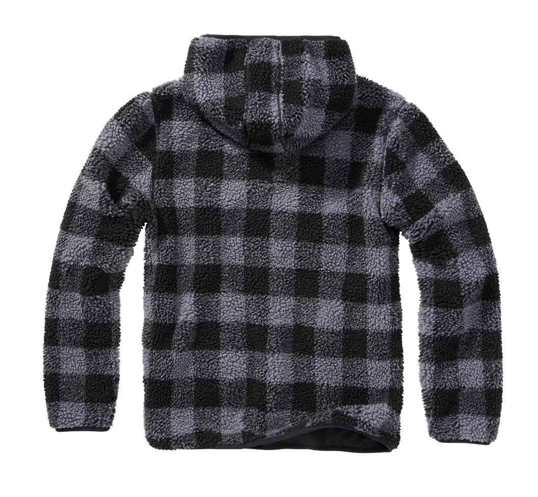 Teddyfleece Worker Pullover black/grey