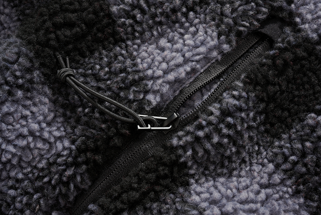 Teddyfleece Worker Pullover black/grey