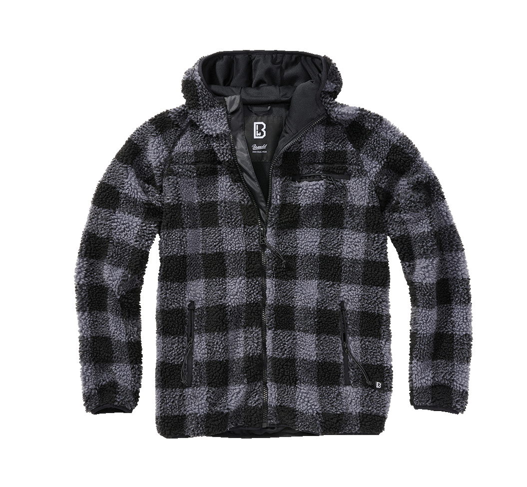 Teddyfleece Worker Jacket black/grey