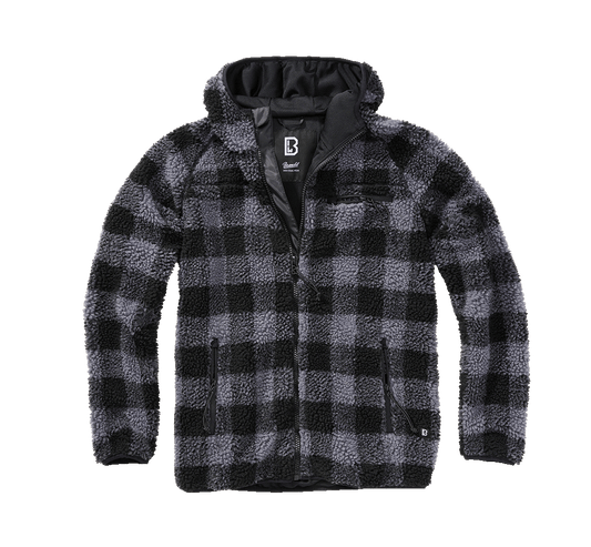 Teddyfleece Worker Jacket black/grey