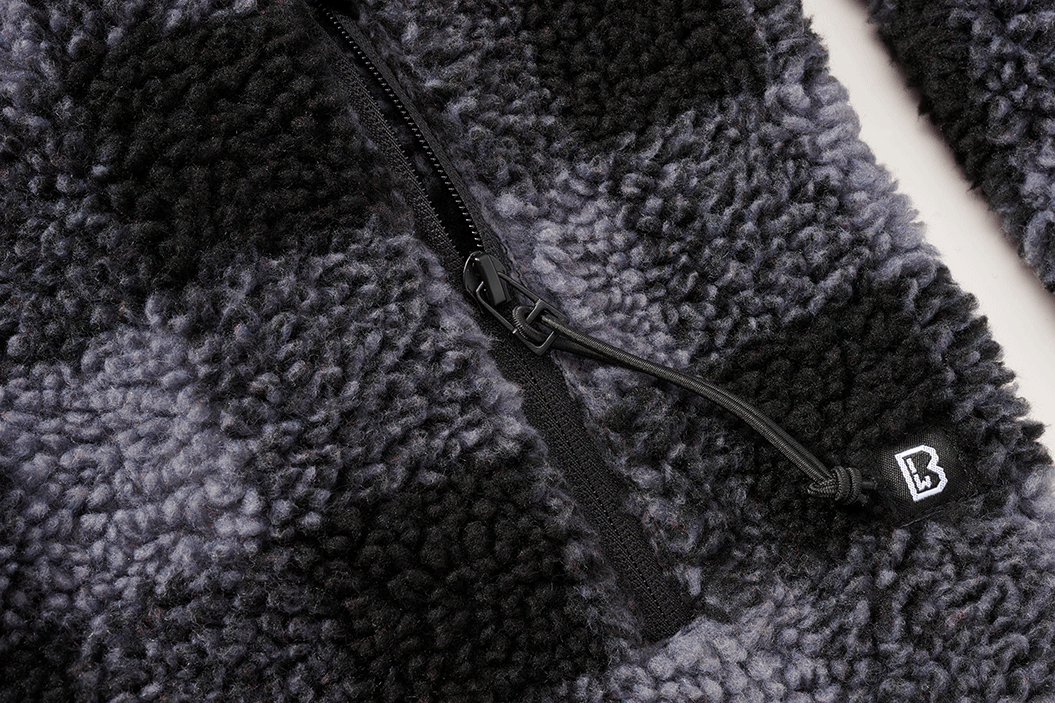 Teddyfleece Worker Jacket black/grey