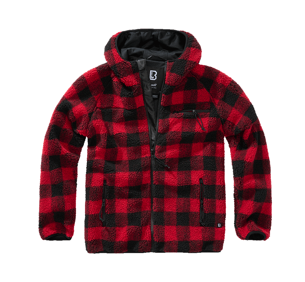 Teddyfleece Worker Jacket red/black