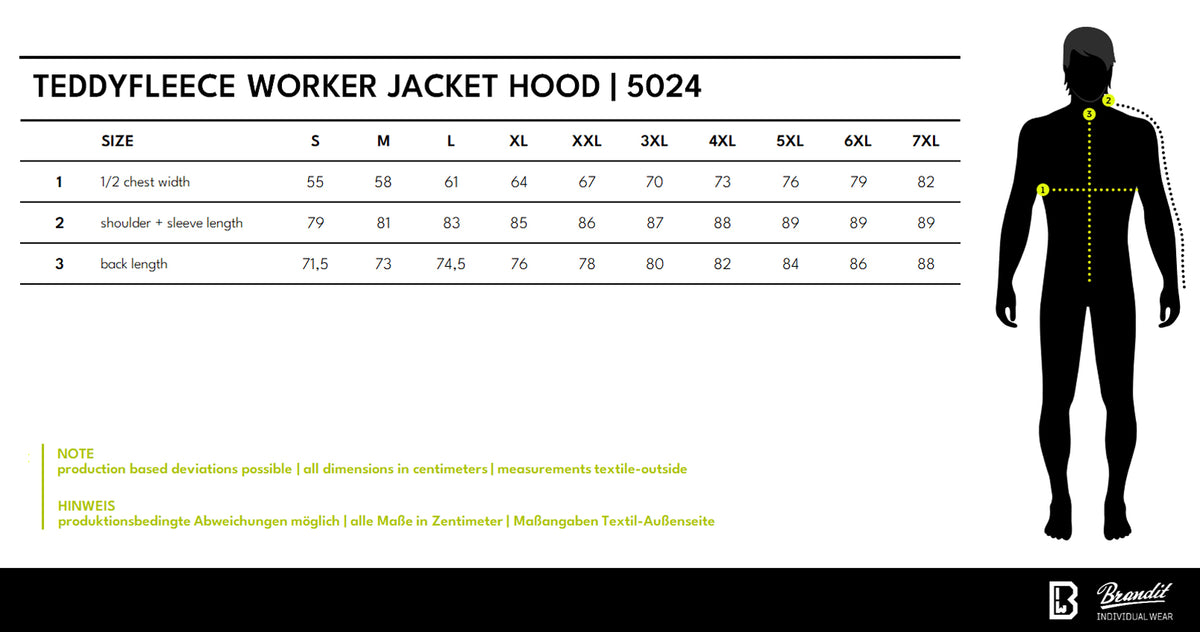 Teddyfleece Worker Jacket black/grey