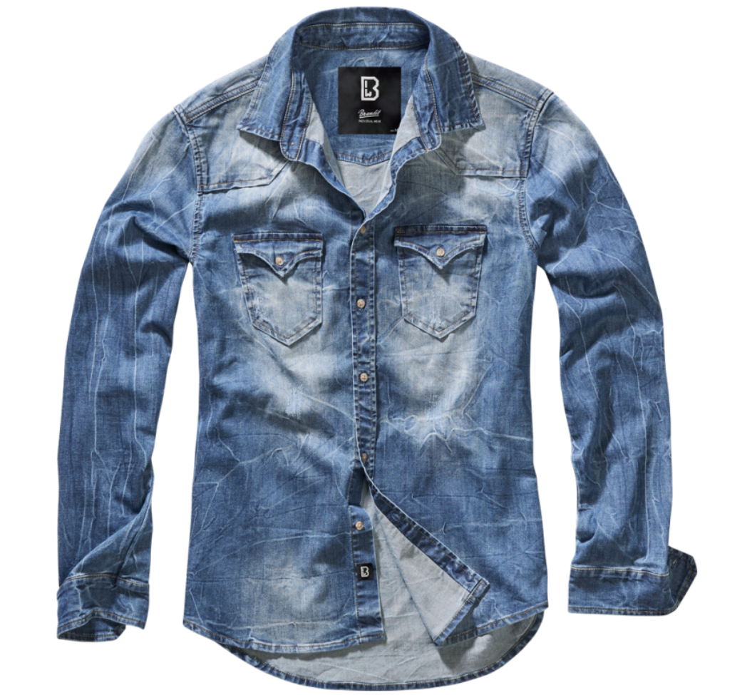 Brandit Riley Denim Shirt Long Sleeve
